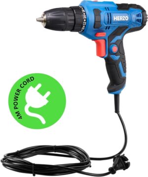 HERZO Elektro Bohrschrauber 300W,Speed 20 + 1 Drehmomentstufen with 4M Cable, great for everyday drilling tasks. – Bild 5