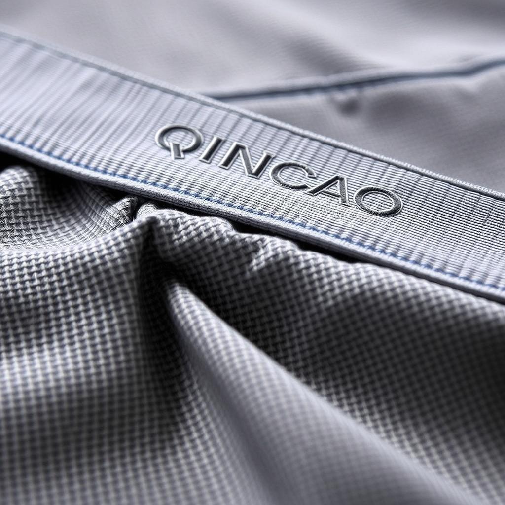 Nahaufnahme der QINCAO Boxershorts Herren mit sichtbarer Stoffqualität und Logo