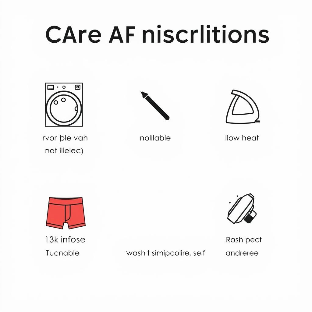 Pflegehinweise für QINCAO Boxershorts Herren mit Wäschesymbolen