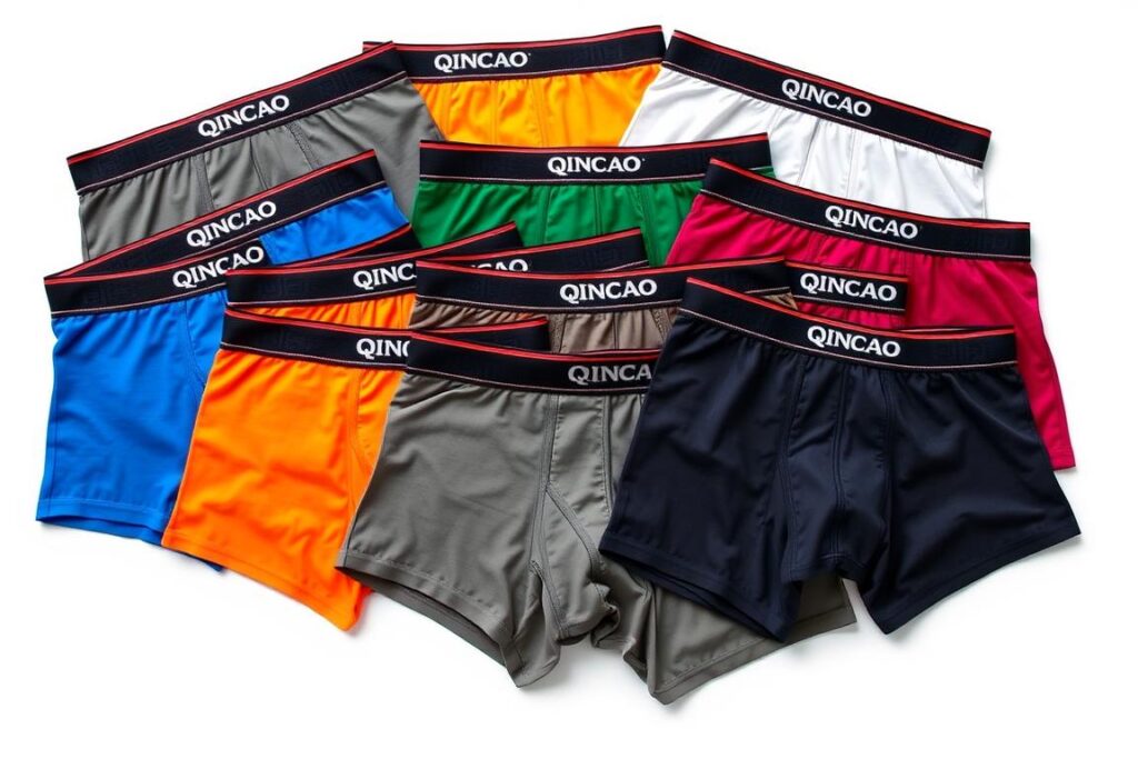 QINCAO Boxershorts Herren 6er-Pack komplett ausgebreitet
