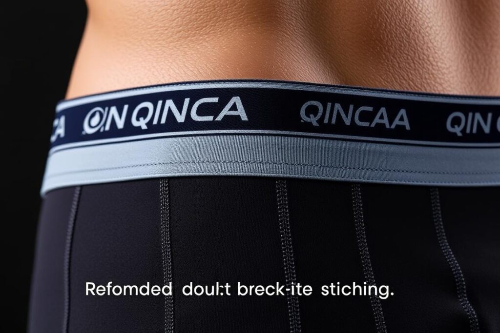 QINCAO Boxershorts Herren mit Fokus auf den elastischen Bund und die Nahtverarbeitung