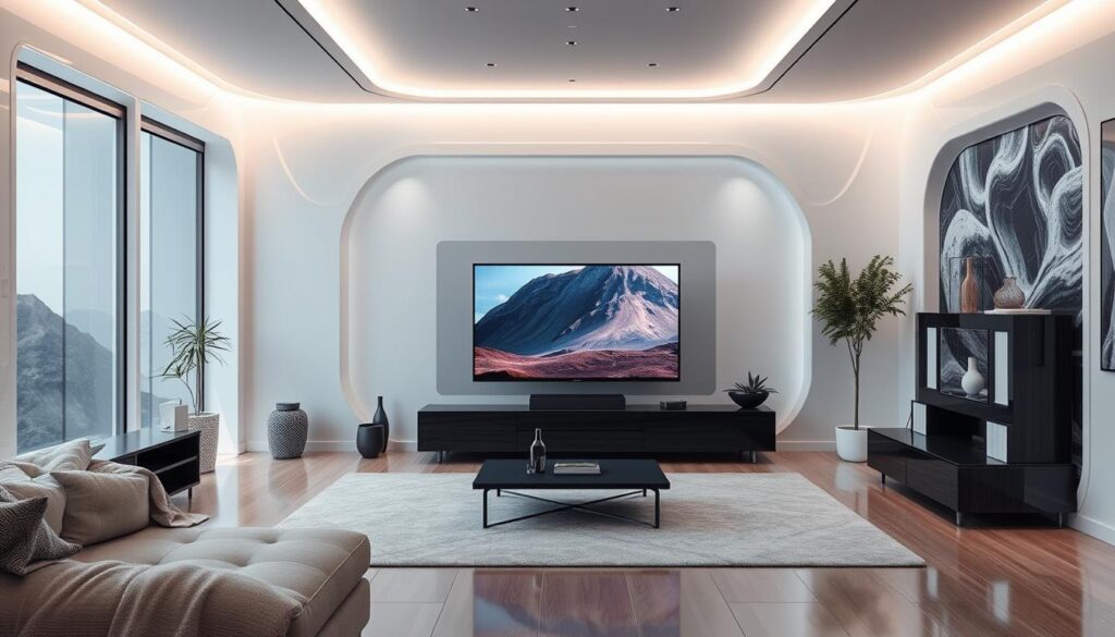 Rollbarer oder transparenter TV als innovatives Designelement
